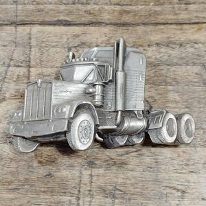 Vintage Kenworth Belt Buckle 1980 Bergamot Brass Works Trucker USA H-41 Semi